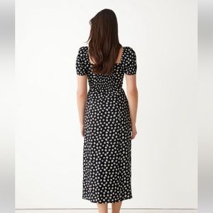 & Other Stories Flowy Puff Sleeve Midi Dress (US 4)